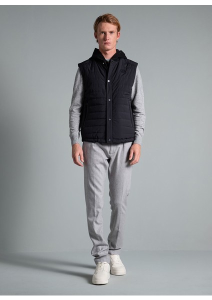 Siyah Erkek Yelek Oberon