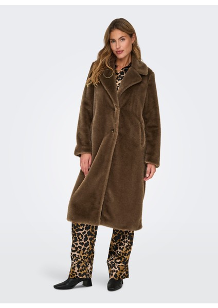 Koyu Kahve Kadın Kaban Onlmeagan Fur Coat Otw