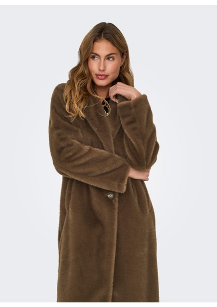 Koyu Kahve Kadın Kaban Onlmeagan Fur Coat Otw