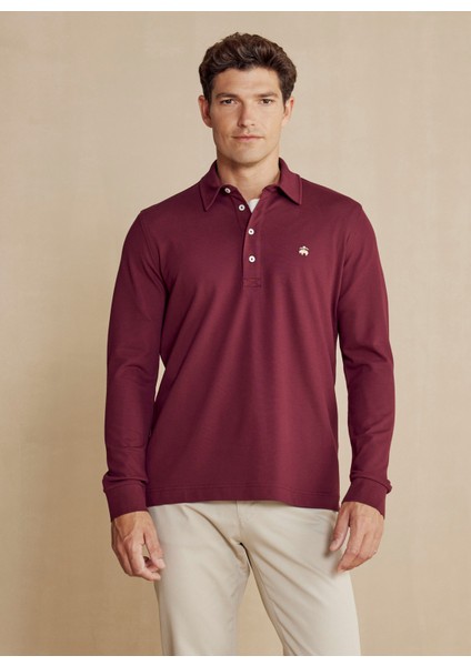 Bordo Erkek Polo T-Shirt BBFW24MTS001