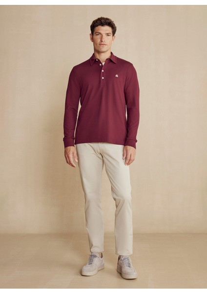 Bordo Erkek Polo T-Shirt BBFW24MTS001