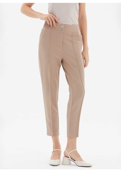 Normal Bel Standart Bej Kadın Pantolon 24KSL5318 modelleri