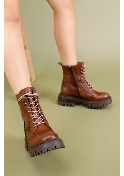 Taros Kadın Fermuarlı Taba Bot modelleri