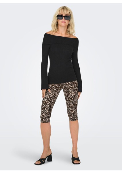 Normal Düz Siyah Kazak Kadin Onljayden Ls Off Shoulder Knt modelleri