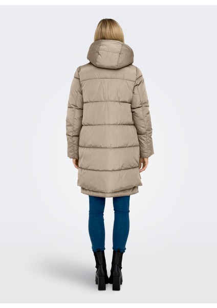 Açık Kahve Kadın Kaban Onlnewnora Long Puffer Coat Lıfe cc fiyatları