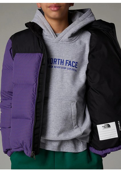 Mor - Siyah Kız Çocuk Mont NF0A8A4C6KO1-TEEN 1996 Retro Nuptse fırsatları