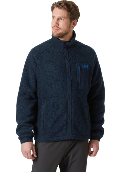 Düz Lacivert Erkek Polar Sweatshırt HHA.63348_HELLY Hansen Panorama Pıl