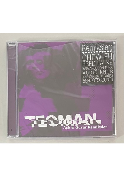 Teoman Aşk & Gurur Remiksler CD (Jelatininde Sıfır 2012 Orjnal Dönem Baskı Cd)