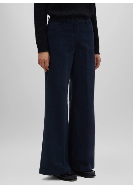 Yüksek Bel Geniş Paça Standart Indigo Kadın Denim Pantolon G 0160 G371 fiyatları