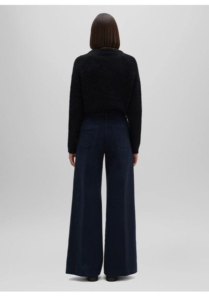 Yüksek Bel Geniş Paça Standart Indigo Kadın Denim Pantolon G 0160 G371 modelleri