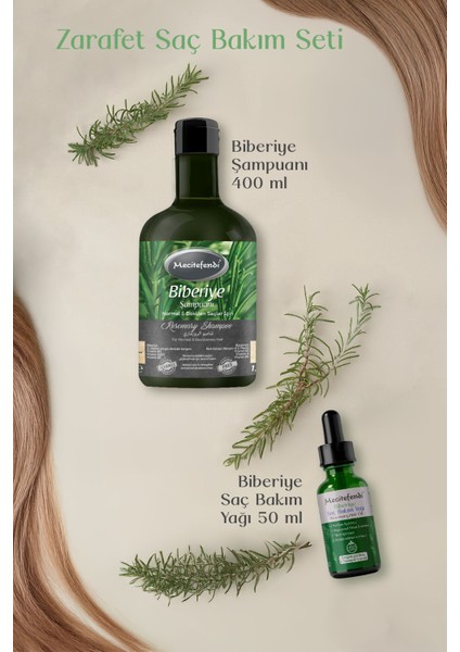 Biberiye Saç Bakım Seti Zarafet - Yıpranmış Saçlar Için Güçlendirici Biberiye Saç Bakım Serumu ( E-Vitaminli) 50 Ml + Biberiye Şampuanı 400 ml modelleri
