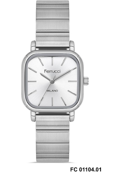 Kadın Kol Saati Fc 01104 Kare Model Gümüş Renk Orjinal 2 Yıl Garantili + Bileklik Hediyeli