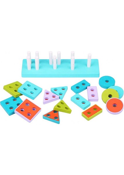 Nessiworld ​​​​​​​lc Ahşap Geometrik Şekiller Bul-Tak