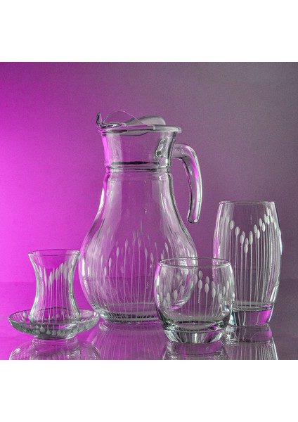 Pudgy 49 Parça 12 Kişilik Kesme Bardak Çeyiz Seti Vega Desenli fiyatları