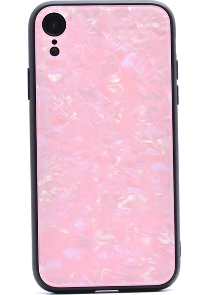iPhone Xr Kılıf Mermer Desenli Marbel Cam Silikon Kılıf