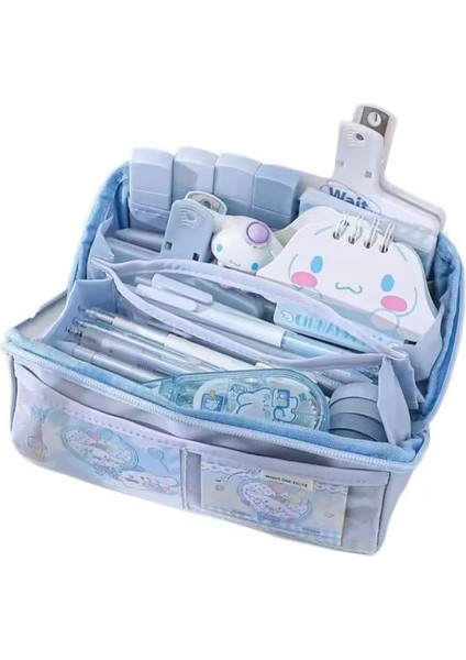 Sanrio Kawai Kuromi Cinnamoroll My Melodi Melody Çok Bölmeli Büyük Kapasite Kalemlik Kalem Kutu