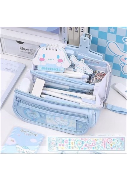 Sanrio Kawai Kuromi Cinnamoroll My Melodi Melody Çok Bölmeli Büyük Kapasite Kalemlik Kalem Kutu fiyatları