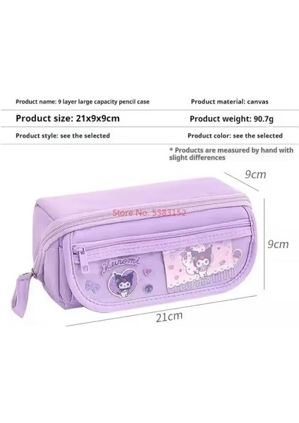 Sanrio Kawai Kuromi Cinnamoroll My Melodi Melody Çok Bölmeli Büyük Kapasite Kalemlik Kalem Kutu modelleri