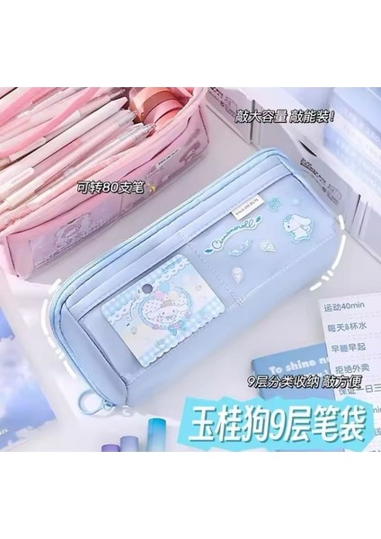 Sanrio Kawai Kuromi Cinnamoroll My Melodi Melody Çok Bölmeli Büyük Kapasite Kalemlik Kalem Kutu fırsatları