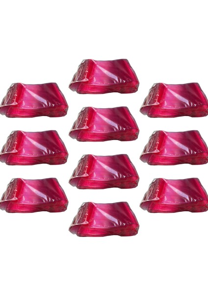 Plastik Şeffaf Pembe Sup Kaşık - Tatlı Dondurma Kaşığı - 12.5 cm . - 50 Adetlik 10 Paket