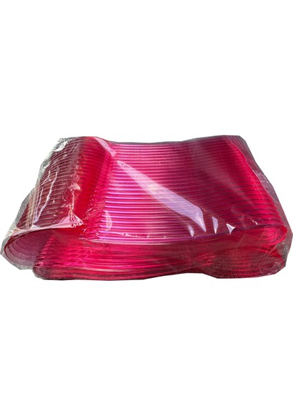 Plastik Şeffaf Pembe Sup Kaşık - Tatlı Dondurma Kaşığı - 12.5 cm . - 50 Adetlik 10 Paket modelleri