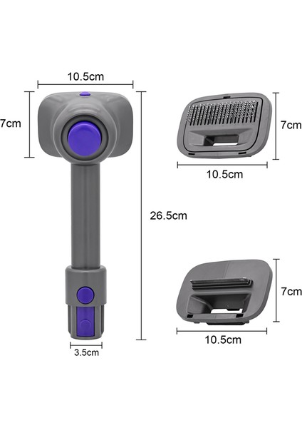 Dyson V7 V8 V10 V11 V15 Elektrikli Süpürge Evcil Hayvan Köpek Fırça Hortumu (Yurt Dışından)
