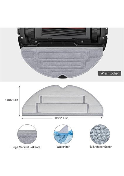 Roborock S8 Pro Ultra Için Aksesuar, Toz Torbaları Mendiller Paspas Yan Fırçalar (Yurt Dışından)