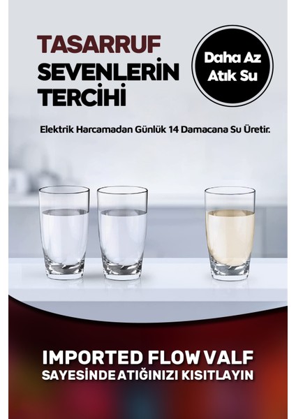 8 Litre 15 Aşama Mineralli 75 Gpd Su Arıtma Cihazı HMAXS3512