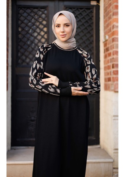 Kadın Merserize Figürlü Triko Elbise -PMK348 fiyatları