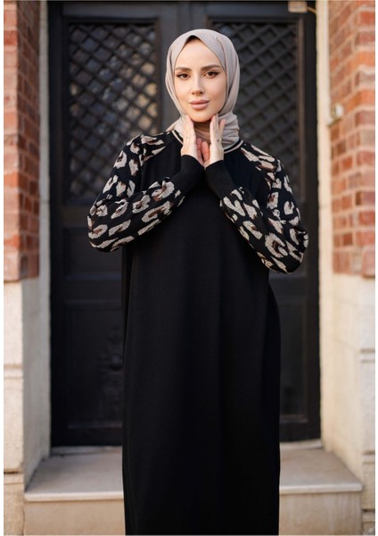 Kadın Merserize Figürlü Triko Elbise -PMK348 modelleri