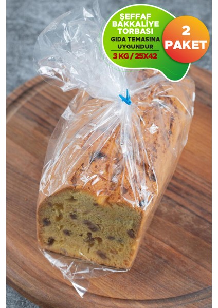 Naylon Şeker Bakliyat Buzdolabı Bakkaliye Torbası Gıdaya Uygun 25 x 42 cm 3 kg Kapasite 2 Paket indirimleri