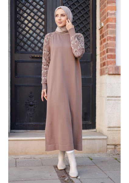 Kadın Merserize Figürlü Triko Elbise -PMK348 fırsatları