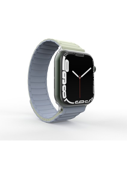 Watch 10 42MM KRD-122 Silikon Kordon Strap Kayış-Mint Lila