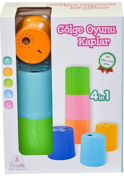 URT026-002 4ın1 Gölge Oyunu Kaplar - Birlik Toys