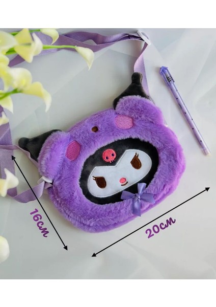 Sanrio Kawai Labubu Kuromi Cinnamoroll Hello Kitty My Melodi Melody Peluş Askılı Ayarlı Çanta Doğum Günü Hediye