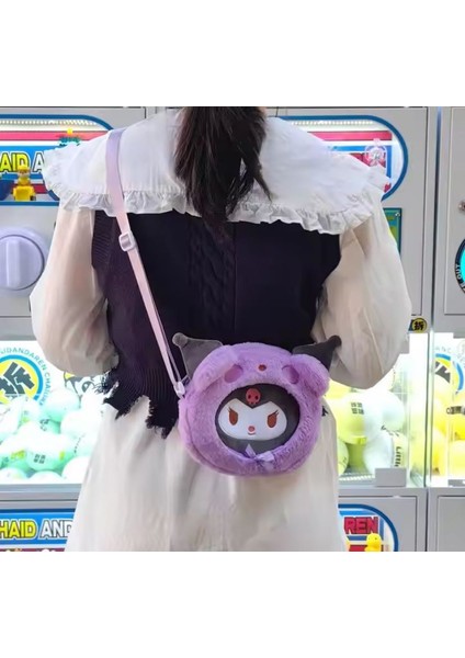 Sanrio Kawai Labubu Kuromi Cinnamoroll Hello Kitty My Melodi Melody Peluş Askılı Ayarlı Çanta Doğum Günü Hediye
