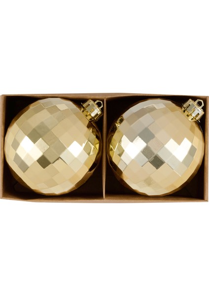 New Year Yılbaşı 2'li Set Disko Topu Ağaç Süsü Gold indirimleri