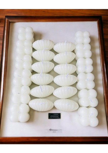 24 Adet Dekoratif Mini Bubble ve Mini Istiridye Mum Seti fiyatları