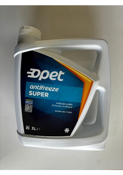 Süper Antifreeze Dört Mevsim Mavi Antriz 3 Litre Üretim Yılı 2024 Eylül