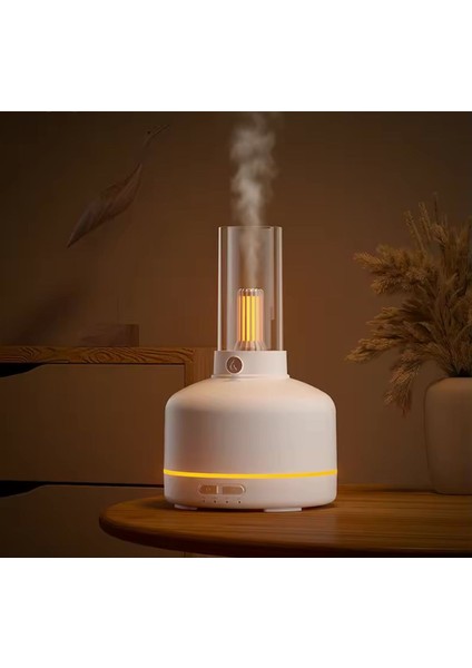 Hava Nemlendirici Aroma Difüzör Retro Lamba 280ML LED Işıklı Koku Yayıcı Buhar Makinesi