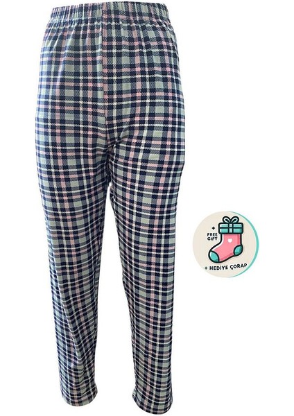 Lüx Unisex Mikro Süet Cepsiz Pijama Altı Tek Alt S8 - Çorap Hediyeli.