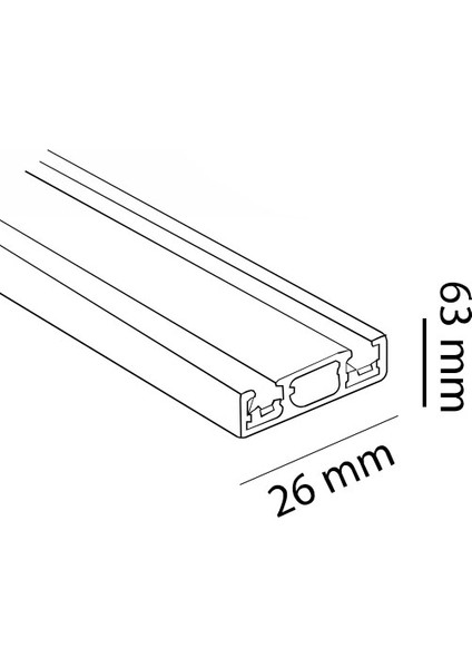 Sıva Üstü Slim Magnet Ray 100CM