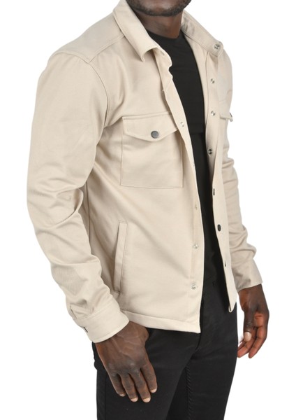 Kalın Örme Kumaş Gömlek Yaka Çıtçıtlı Cepleri Kapaklı Likralı Dar Kesim Spor Ceket 2501559 fiyatları