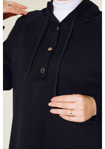 Kapüşonlu Çıtçıtlı Tunik Sweat fırsatları