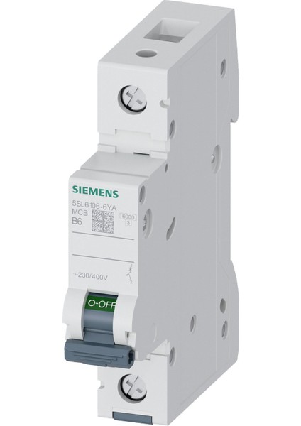 5SL6106-6YA - 6A 1 Fazlı 6 Ka Tip-B Otomatik Sigorta