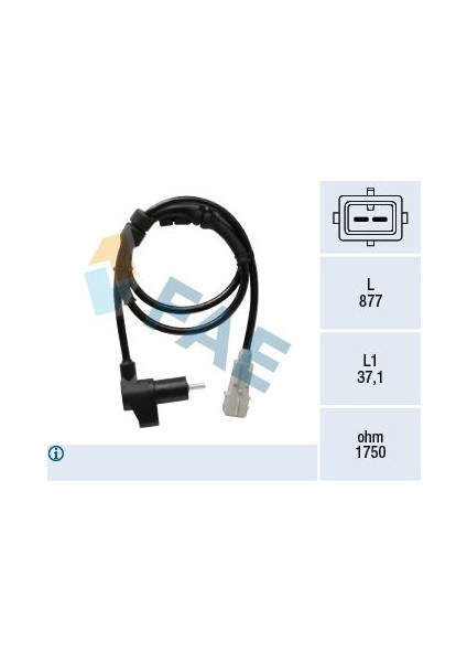 Abs Hız Sensoru Arka Sag / Sol P406 Boy: 809mm