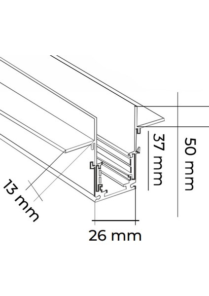 Trimless Magnet Ray 100CM