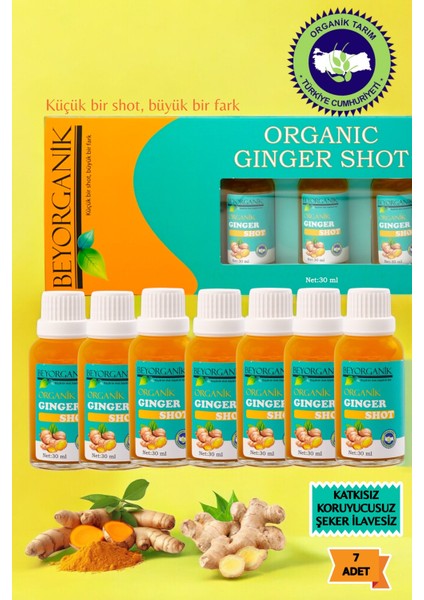 Organik Ginger Shot (7Adetx30ml)