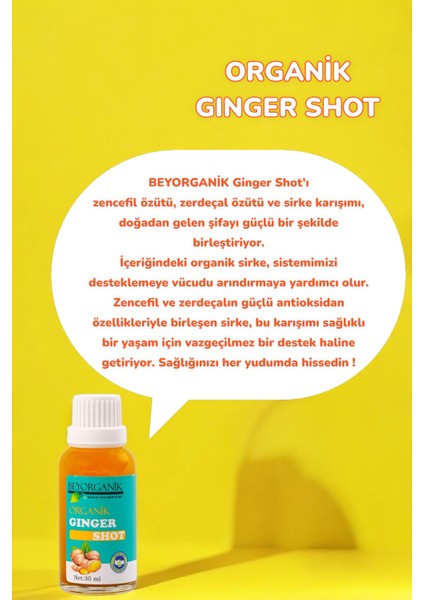 Organik Ginger Shot (7Adetx30ml)