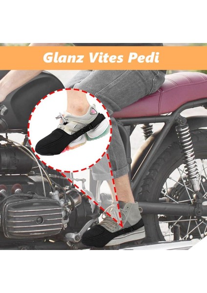 Motosiklet Ayakkabı Koruma Pedi Motor Vites Pedi Kumaş Kauçuk Giyilebilen Ayakkabı Kılıfı